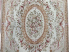 Aubusson Savonnerie Carpet 6x9 ft, Beige, Ivory, Cream, Traditional French European Design, Handmade, Brand New Hand-Knotted Needlepoint Rug - Jewel Rugs