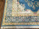 6' X 9' Handmade India Open Field Kirman Wool Rug Carpet Medallion Nice - Jewel Rugs