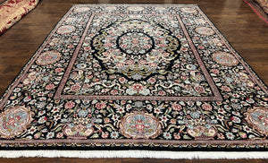 Stunning Pak Persian Floral Rug 8x10, Highly Detailed Elegant Floral Wool Carpet, Aubusson European Design, Wool, Traditional Vintage Rug - Jewel Rugs