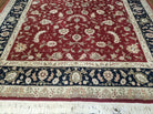 6' X 9' Vintage Fine Oriental Floral Handmade Wool Rug Vegetable Dyes Red Nice - Jewel Rugs