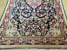 4' X 6' Antique Handmade India Floral Oriental Wool Rug Carpet Organic Blue - Jewel Rugs