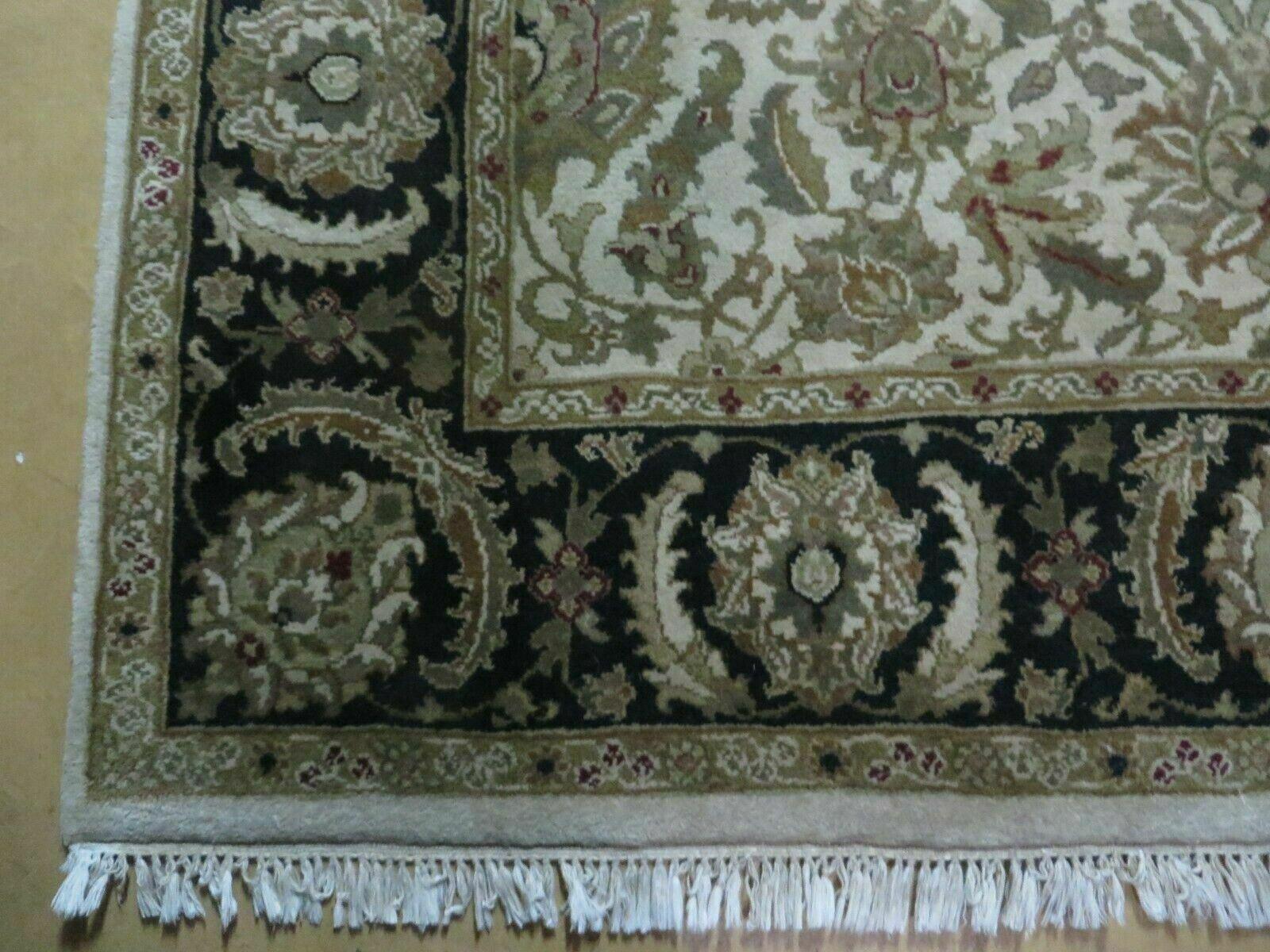 6' X 9' Vintage Handmade India Top Quality Jaipur Floral Oriental Tea Wash Nice - Jewel Rugs