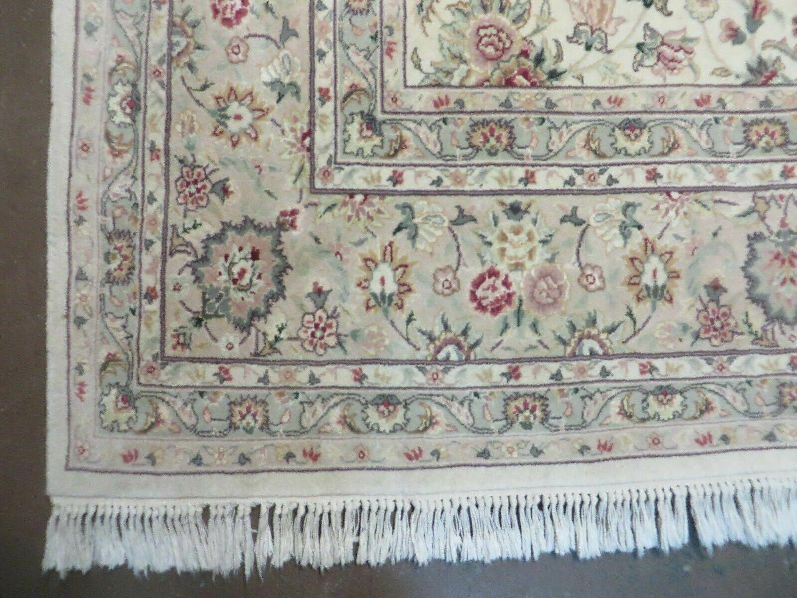 8' X 10' Vintage Handmade Chinese Oriental Floral Wool Rug Silk Accent # 28 Wow - Jewel Rugs