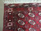 4' 5" X 5' 7" Semi Antique Handmade Afghan Yamud Turkoman Bokhara Wool Rug - Jewel Rugs