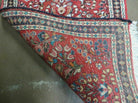 2' 1" X 4' Handmade Vintage Red Indian Wool Rug Organic Dues Red Nice # 21 - Jewel Rugs