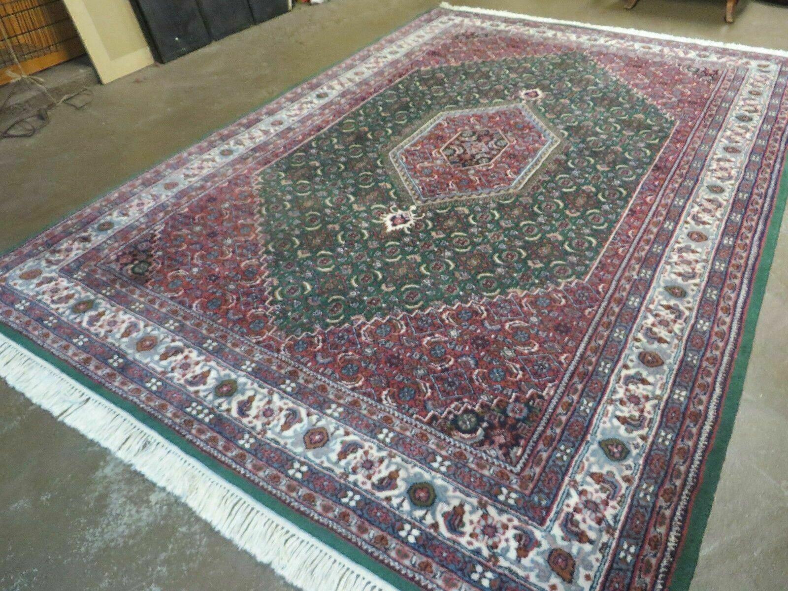 6' X 9' Vintage Handmade India Floral Oriental Rug Hand Knotted Carpet Green - Jewel Rugs