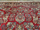 10' X 17' Antique Palace Size Handmade Persian Sarouk Wool Area Rug Red Veg Dyes Top Quality Unique Elegant Floral - Jewel Rugs