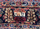 Stunning Persian Sarouk Rug 9 x 16, Antique 1920s Oversized Persian Carpet 9 x 16 ft, Palace Sized Handmade Wool Rug with Signature Red Blue Floral - Jewel Rugs