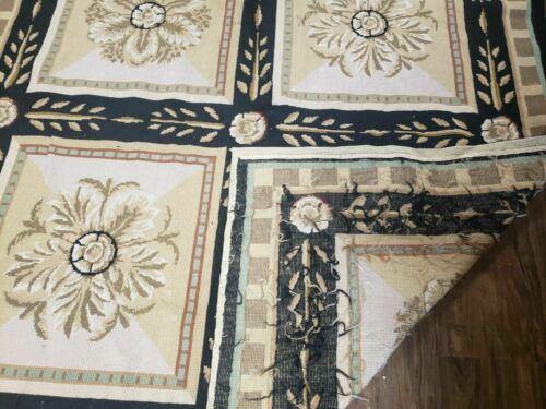 4' X 6' Handmade French Aubusson Savonnerie Garden Design Needlepoint Rug Nice - Jewel Rugs