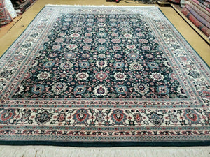 8' X 10' Handmade Indian Oriental Wool Rug Carpet Organic Dye Forest Green Nice - Jewel Rugs