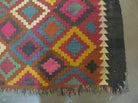 7' X10' Antique Afghan Kilim Handmade Flat Weave Wool Rug Vegy Organic Colorful - Jewel Rugs