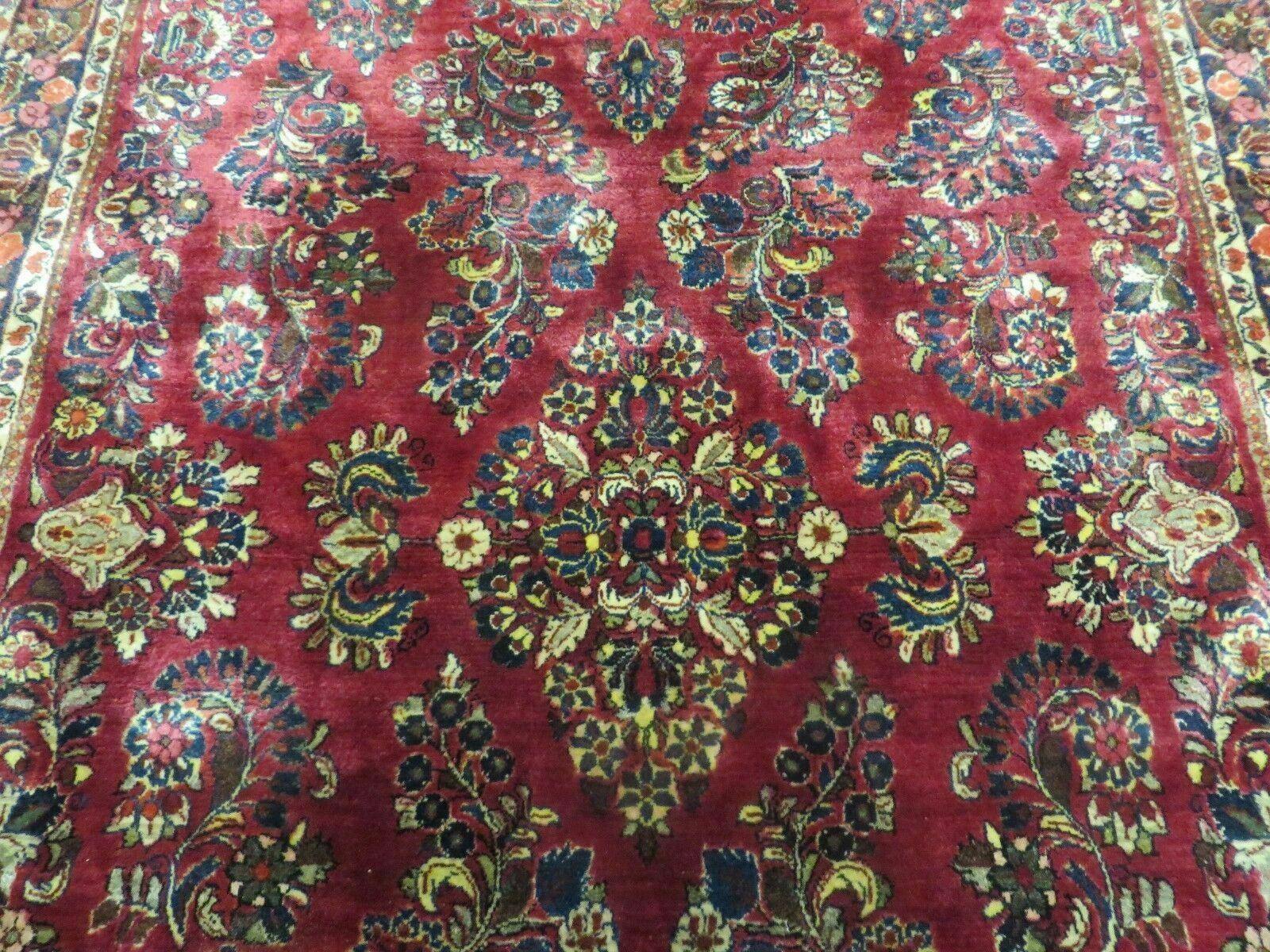 4' X 6' Antique Handmade India Oriental Wool Rug Hand Knotted Carpet Red Nice - Jewel Rugs