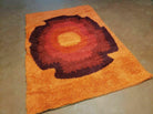 4' X 6' Vintage 1960 Danish Rya Shag DeLuxe Ege Rug Mid-Century Modern Orange Wow - Jewel Rugs