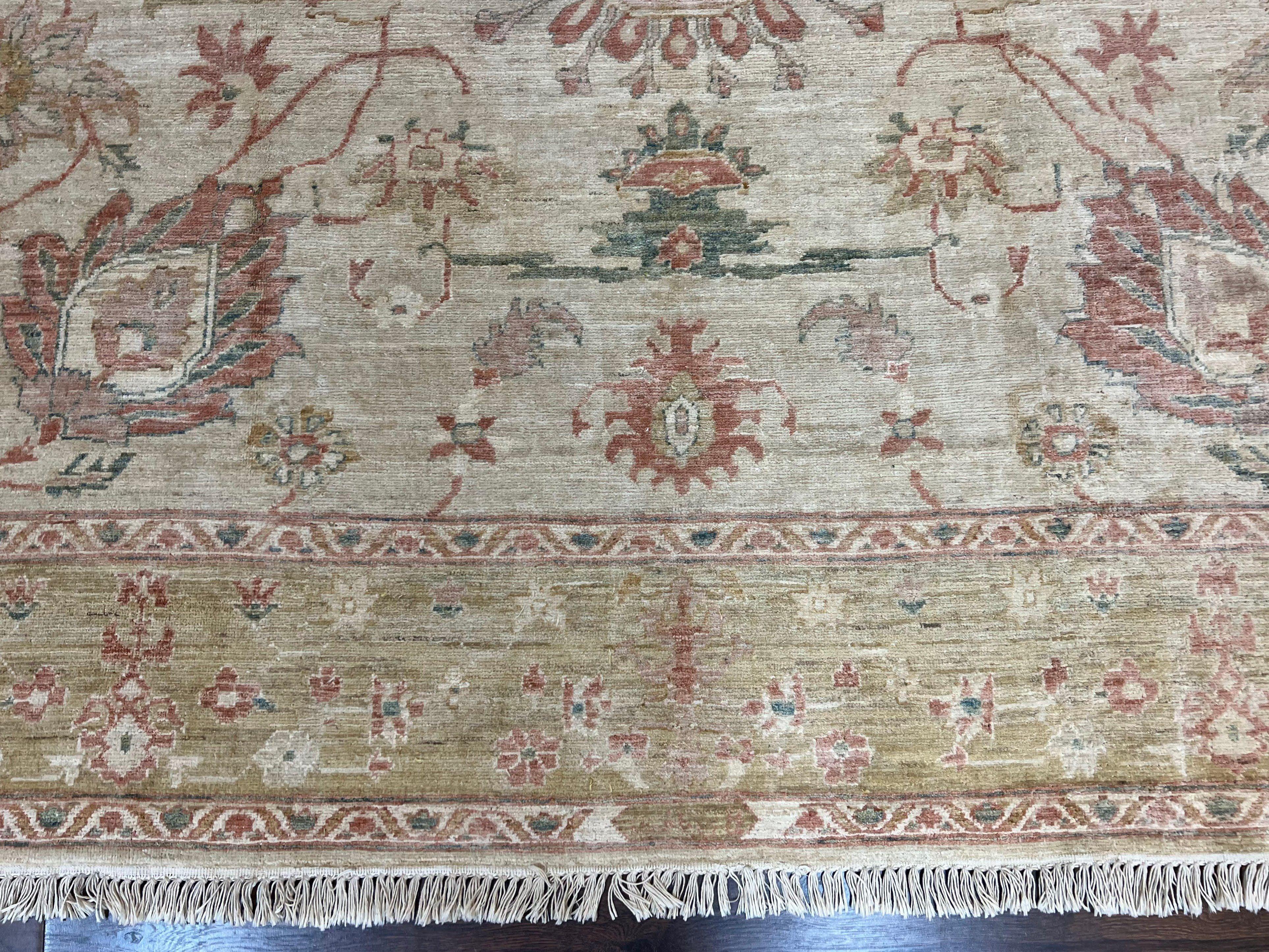 Turkish Oushak Rug 8x10, Hand Knotted Wool Turkish Oushak Carpet 8 x 10 ft, Farmhouse Rug, Neutral Colors, Vintage Handmade Turkish Area Rug - Jewel Rugs
