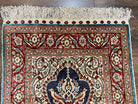 Silk Turkish Hereke Prayer Rug 2.3 x 3.7, Hand Knotted Fine Hereke Carpet, Signature from Master Weave, Flowers Vase Birds Prayer Arch, Nice - Jewel Rugs