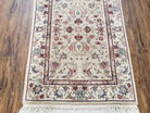 2x3 Handmade Floral Chinese Wool Rug Veg Dyes Organic Beige - Jewel Rugs