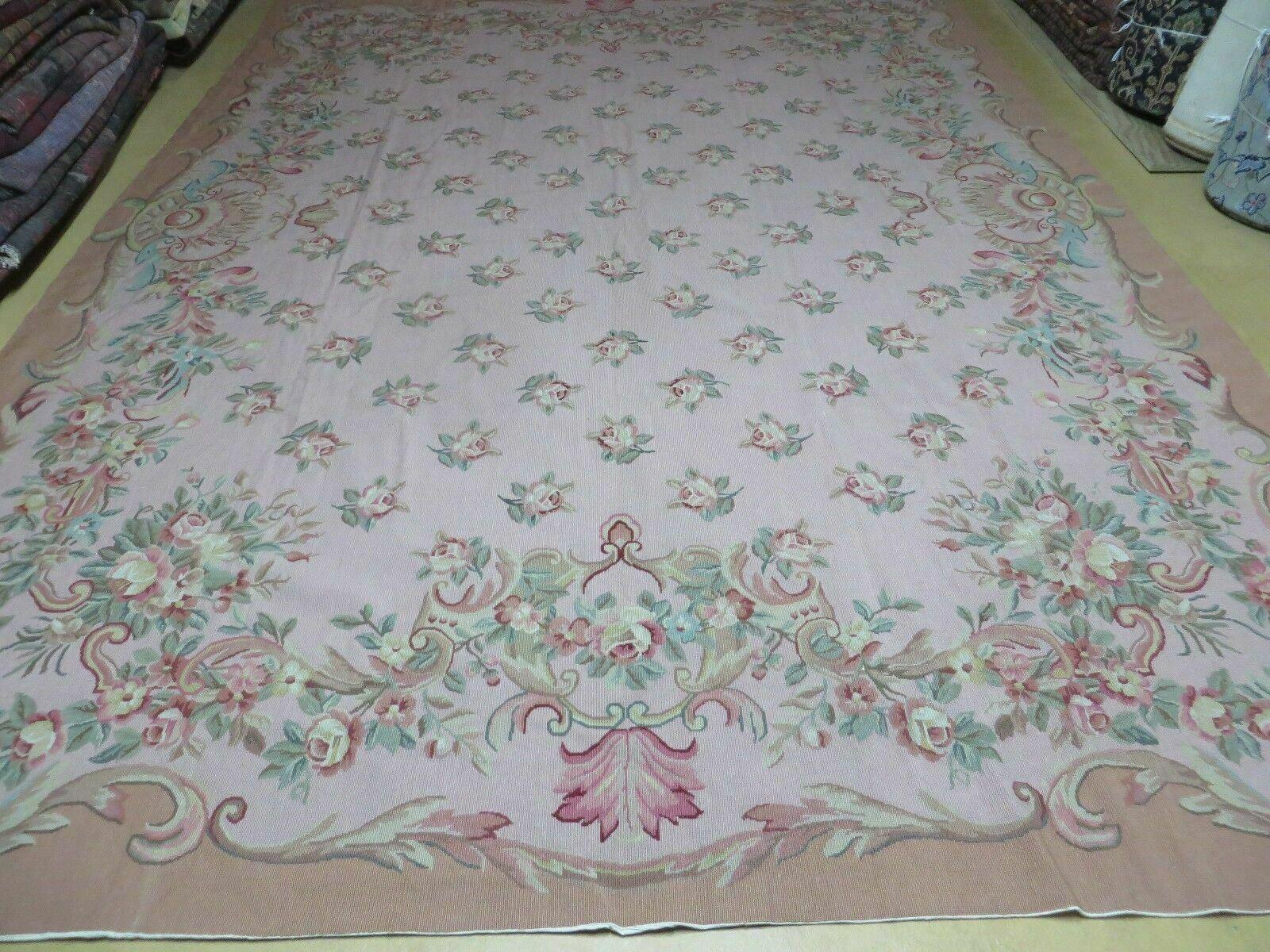 8' X 11' Handmade French Aubusson Savonnerie Design Needlepoint Rug Nice - Jewel Rugs