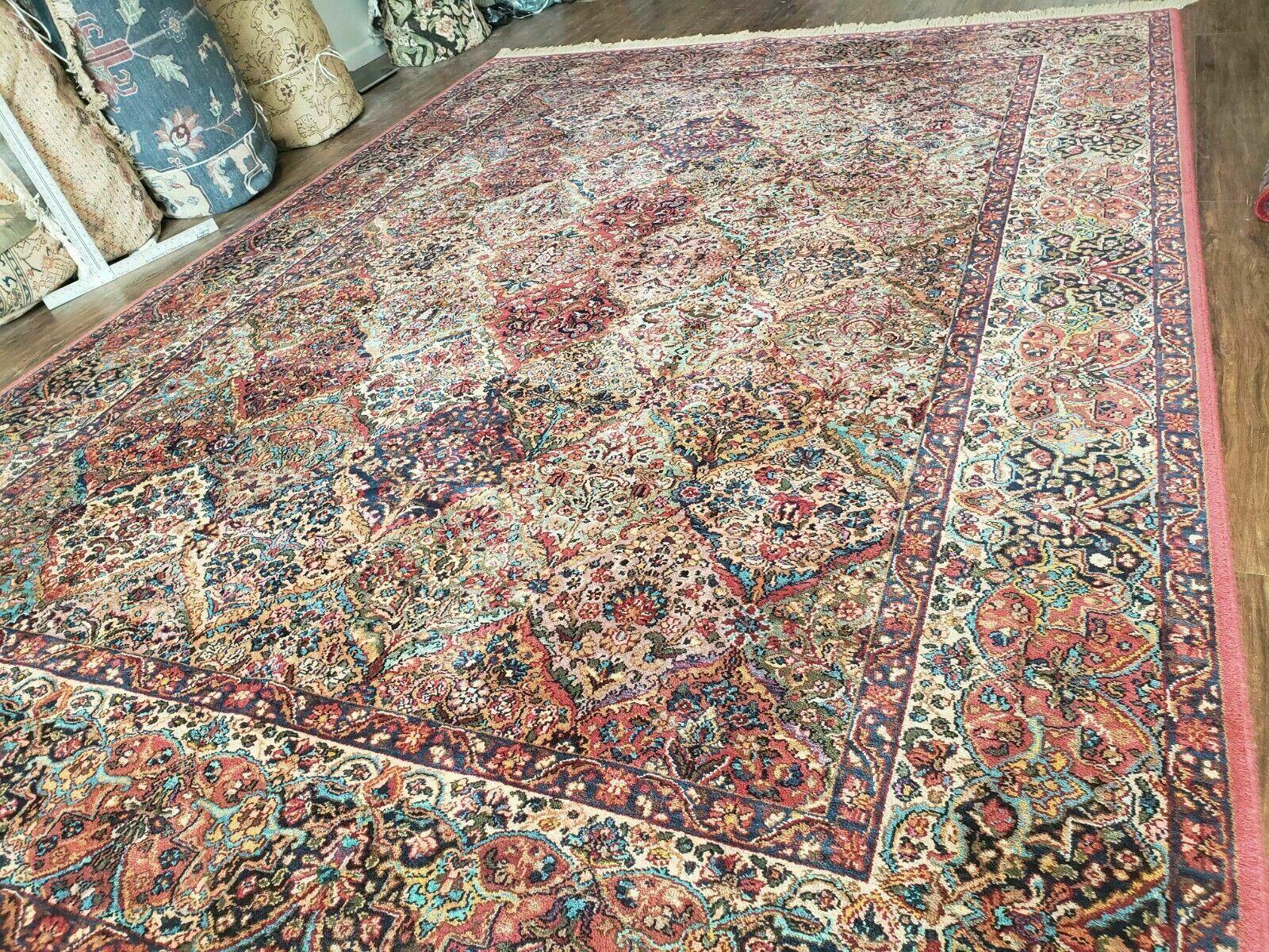 8' 8" X 12' Karastan Multicolor Panel Kirman # 717 Wool Rug American Beauty - Jewel Rugs