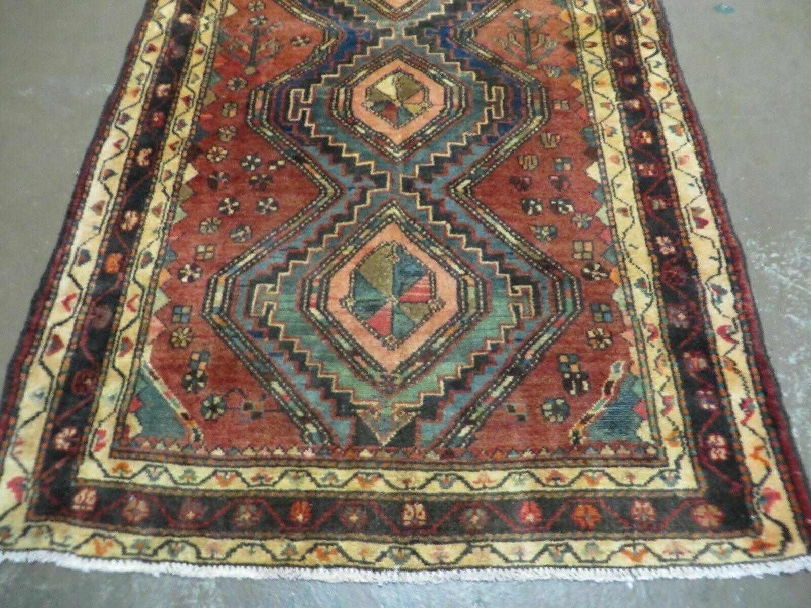 3' 6" X 10' Antique Handmade Turkish Wool Runner Rug Nice - Jewel Rugs