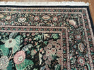 9' X 12' One-Of-A-Kind William Pakistan Oriental Hand-Knotted Wool Green Black - Jewel Rugs