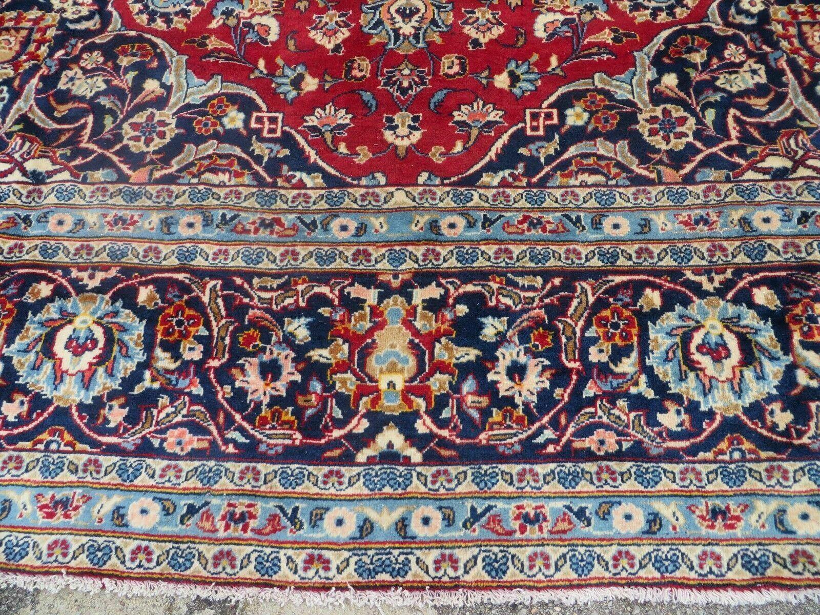 10' X 13' Handmade Authentic Traditional Red Oriental Wool Rug Decorative Nice Vegetable Dyes - Jewel Rugs