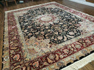 8' X 10' Vintage Handmade Fine Chinese Oriental Wool Rug With Silk Accents - Jewel Rugs