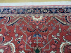 6' X 9' Vintage Hand Made India Floral Oriental Wool Rug Vegetable Dyes Nice Red - Jewel Rugs