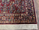 5.9 x 9 Karastan Rug Red Sarouk Rug #785, Karastan Wool Rug, Karastan Carpet, Original 700 Series Vintage Karastan Oriental Rug Discontinued - Jewel Rugs