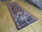 3'5" X 10'7" Vintage Handmade Turkish Blue Wool Runner Rug Nice - Jewel Rugs