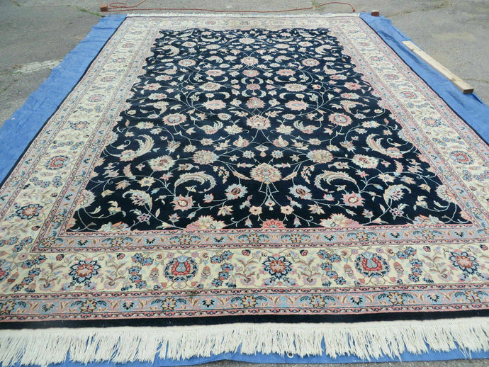 10' X 14' Vintage Handmade India Wool Hand Knotted Carpet Rug Organic Dyes Nice - Jewel Rugs