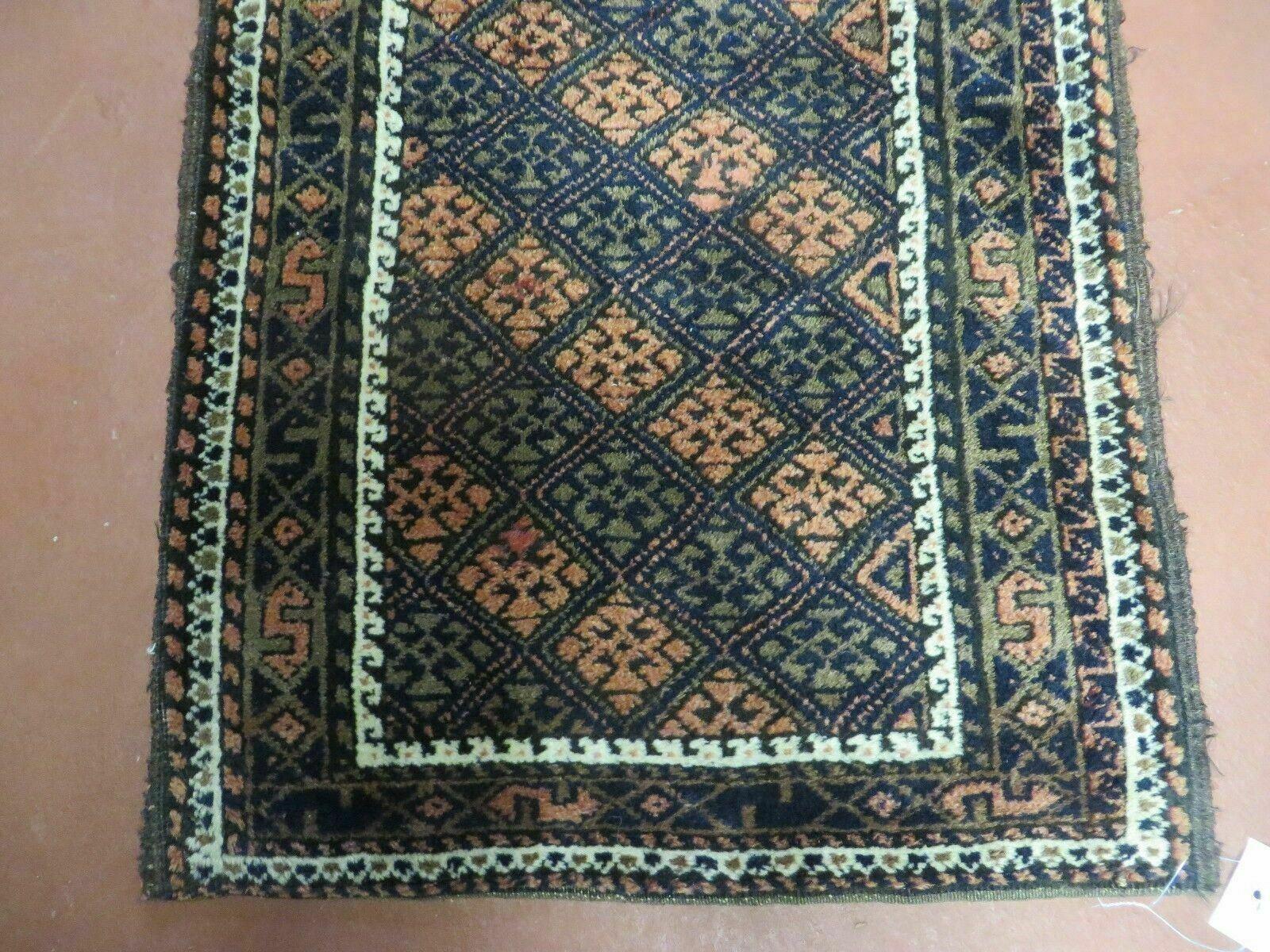 2' X 3' Antique Handmade Pakistani Bokhara Turkoman Balouchi Wool Rug Mat Nice - Jewel Rugs