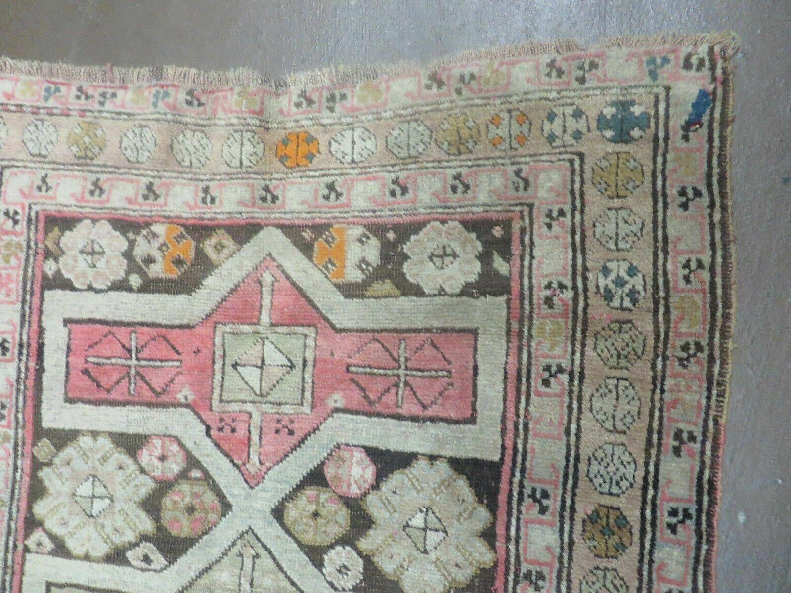 3' X 5' Antique 1920s Handmade Caucasian Kazak Shirvan Wool Rug Nice - Jewel Rugs