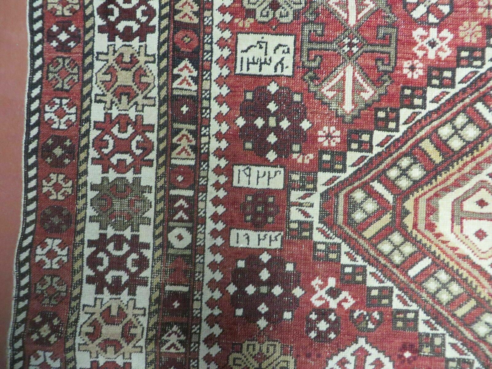 5' X 9' Antique 1880s Handmade Caucasian Shirvan Wool Rug Carpet Estate Found Nice - Jewel Rugs