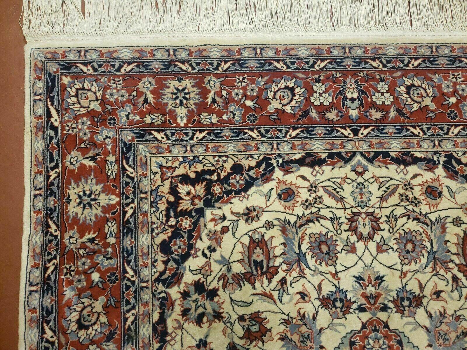 4' X 6' Handmade Ultra Fine Chinese Floral Oriental Wool Rug Hand Knotted Beige - Jewel Rugs