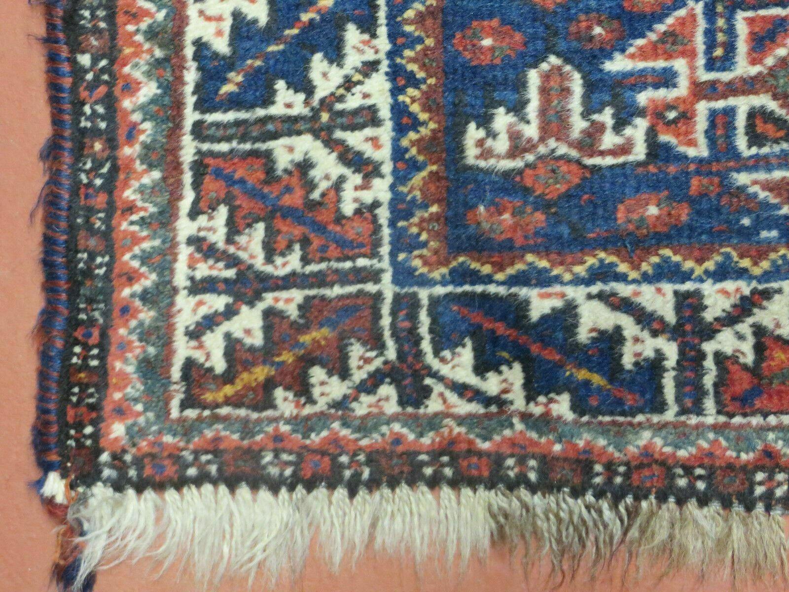 3' 5" X 9' Antique Handmade Caucasian Wool Runner Rug Nice Rare - Jewel Rugs