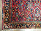 Antique Persian Sarouk, 4x6, Hand-Knotted, Wool, Red, Nice Condition - Jewel Rugs