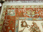 10' X 16' Hand Knotted Wool Indo Oushak Ushak Oriental Carpet Beige and Red - Jewel Rugs