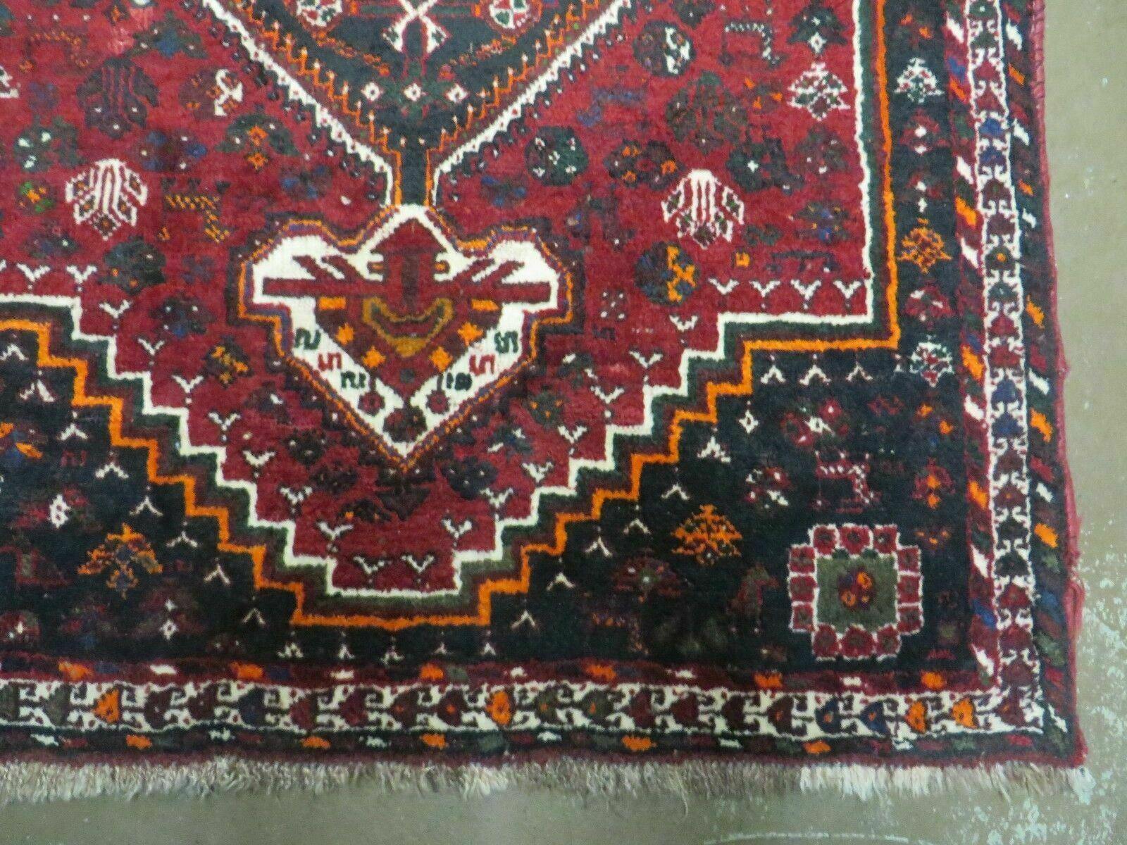 4' X 6' Antique Handmade Turkish Wool Veg Dyes Rug Organic Red Nice M10 - Jewel Rugs