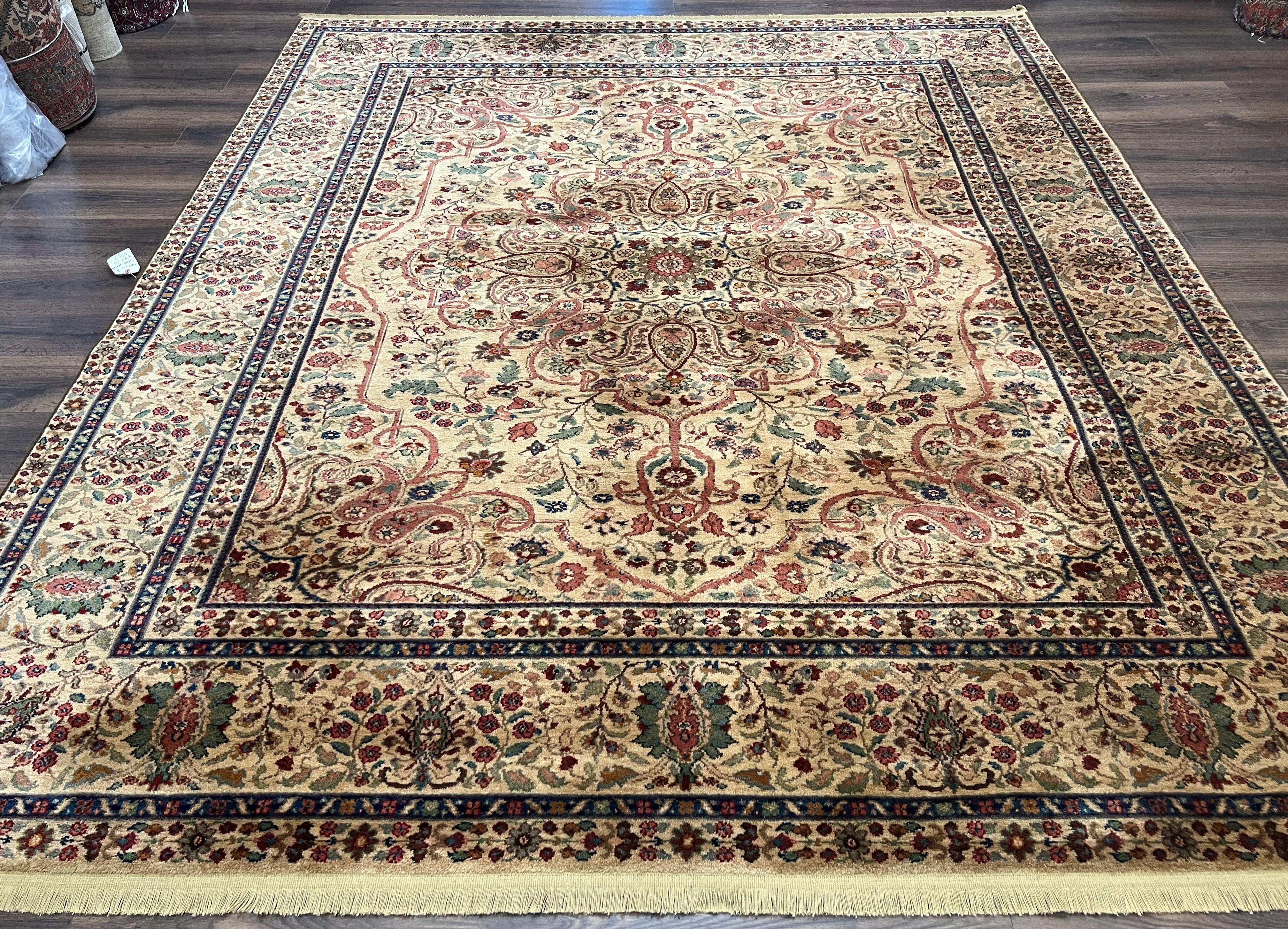 8.8 x 10 Karastan Tabrizz Medallion Rug #900-909, Karastan Samovar Rug, Discontinued Room Sized Wool Karastan Rug, Tea Wash, Persian Design - Jewel Rugs