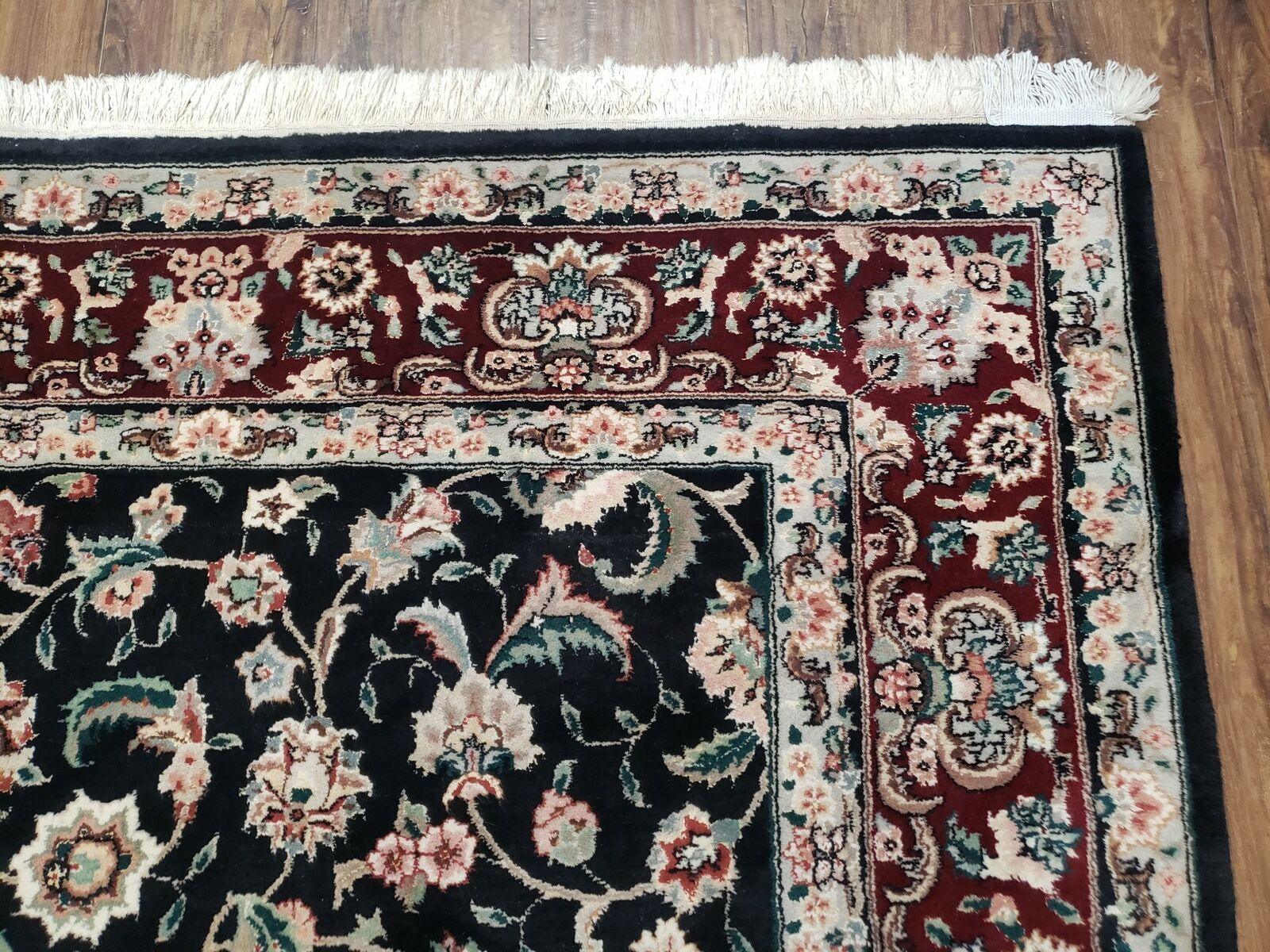 6' X 9' Vintage Oriental Fine Floral Handmade Wool Silk Rug Vegetable Dyes Nice - Jewel Rugs