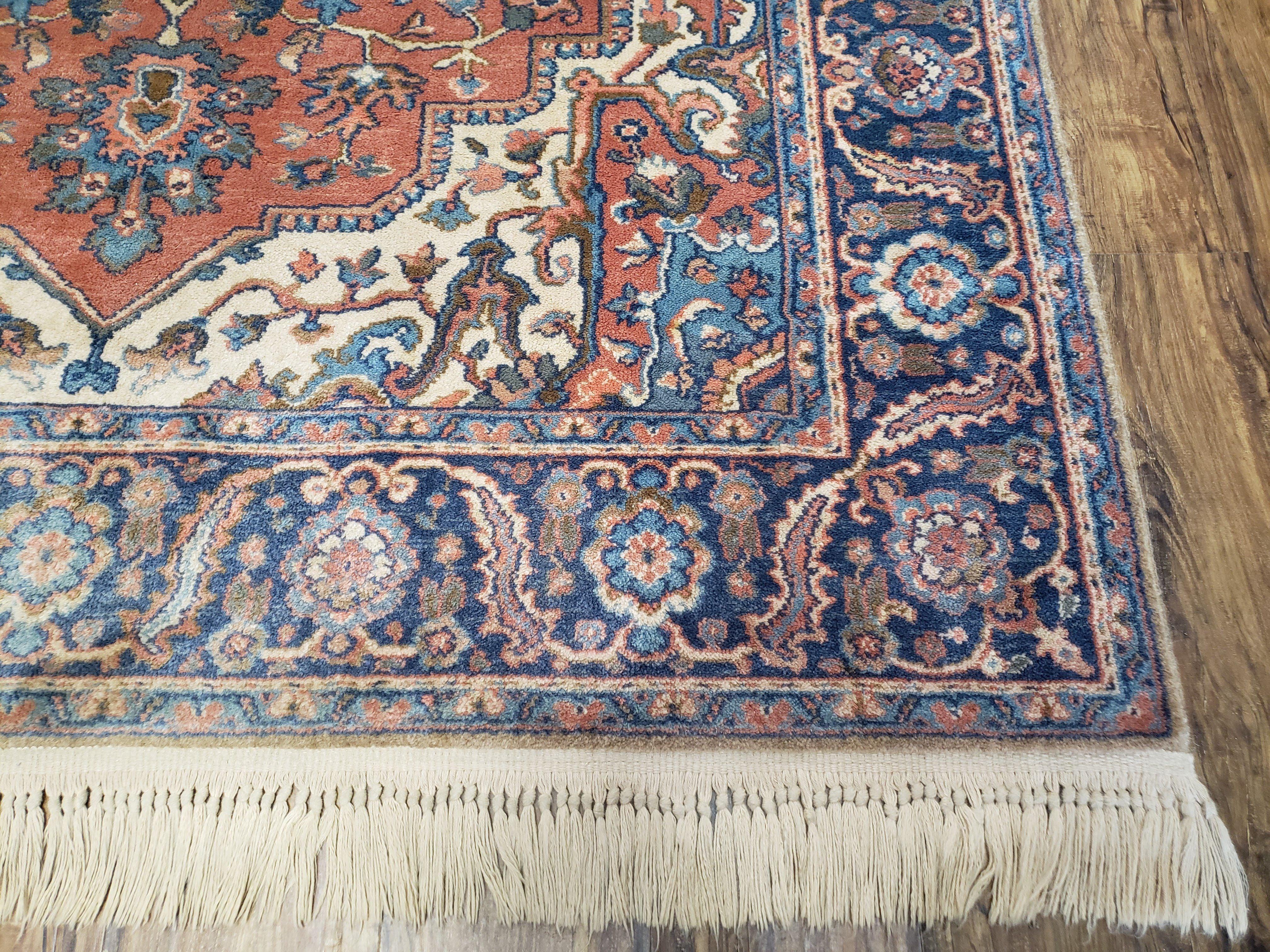 Karastan Rug 5' 9" x 9', Vintage Karastan #744 Antique Serapi Pattern, USA Made Pure Wool Pile Carpet, Original Karastan Carpet, 6x9 Rugs - Jewel Rugs