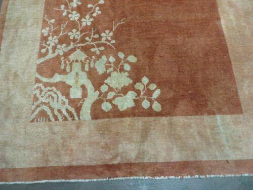 4' X 7' Antique Handmade Chinese Peking Art Deco Wool Rug Flower Butterfly Nice - Jewel Rugs