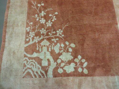 4' X 7' Antique Handmade Chinese Peking Art Deco Wool Rug Flower Butterfly Nice - Jewel Rugs