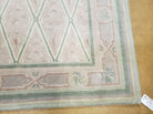 4' X 6' Modern Tibetan Nepal Art Deco Chinese Handmade Wool Rug Muted Pink Olive - Jewel Rugs