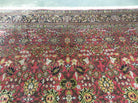 8' X 11' Vintage Fine India Floral Handmade Wool Rug Hand knotted Carpet Red - Jewel Rugs