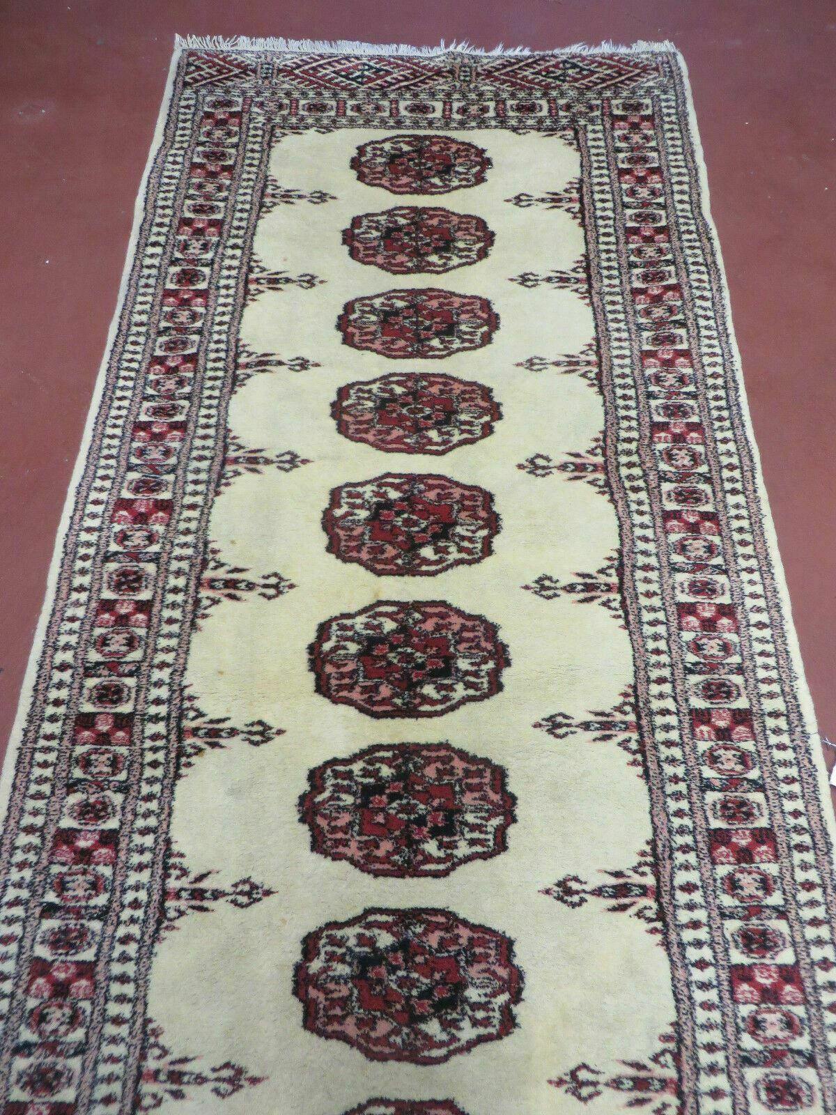 2' 7" x 7' Handmade Finely Knotted Pakistani Turkoman Bokhara Detailed Wool Rug - Jewel Rugs