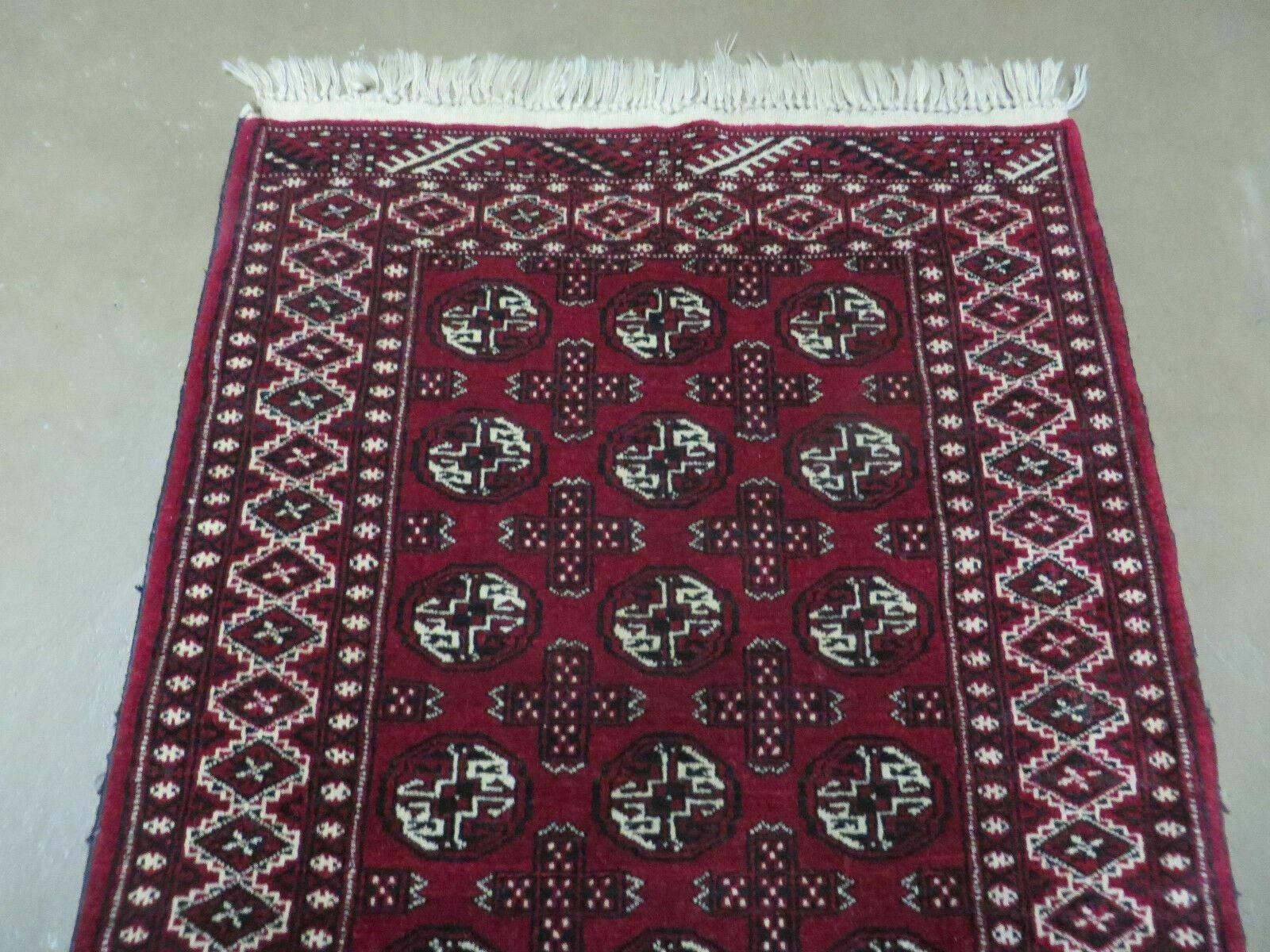 3' X 5' Vintage Handmade Pakistan Bokhara Turkoman Balouch Wool Rug - Jewel Rugs