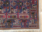 4x6 Handmade Balouch War Afghan Tribal Rug Organic Dyes Helicopter Tank Airplane - Jewel Rugs