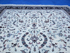 12' X 18' Hand-Knotted Wool Rug Handmade Oriental Carpet One Of A Kind Ivory - Jewel Rugs