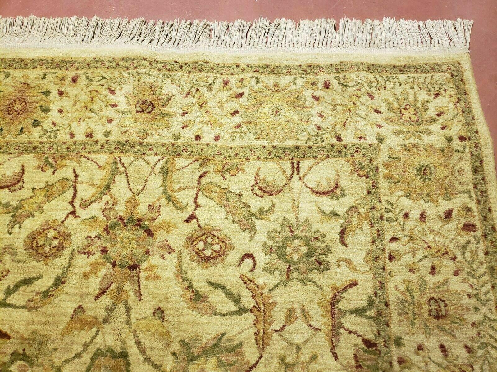 5' X 7' Vintage Machine Made Floral Oriental Wool Rug Nice Beige Traditional Style Home Décor - Jewel Rugs